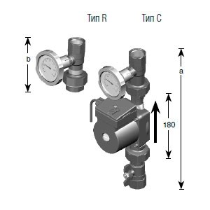 Насосная группа Тип С+R  (комплект групп С и R), комплект C+R 1 1/4"